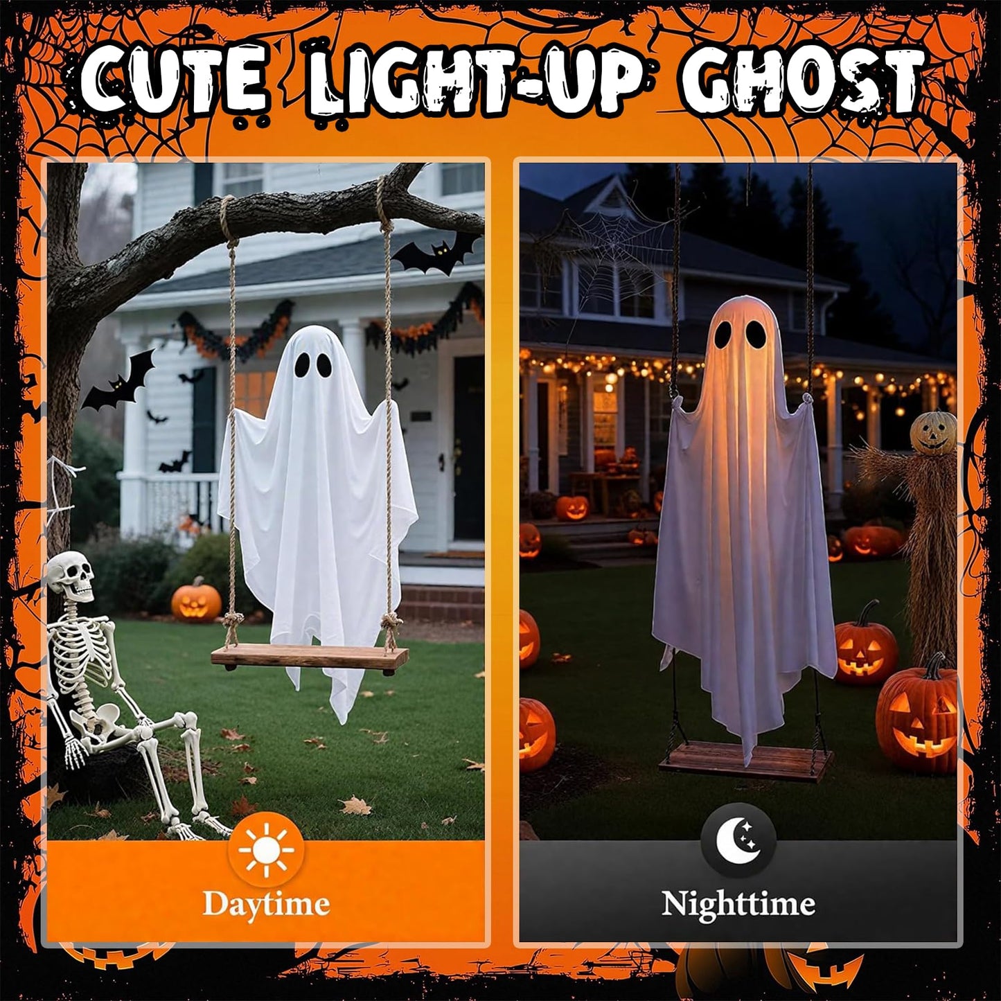 👻✨ 5FT LED GLOWING GHOST SWING