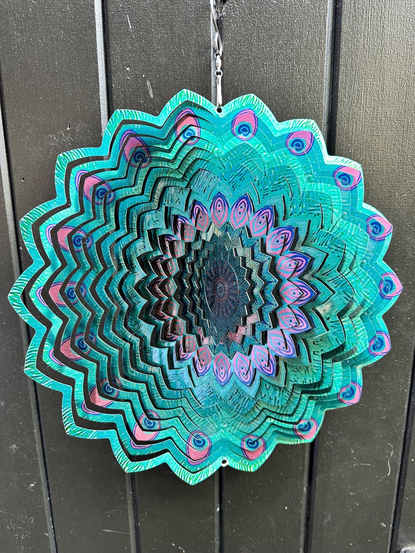 3D Mandala Kinetic Metal Wind Spinner