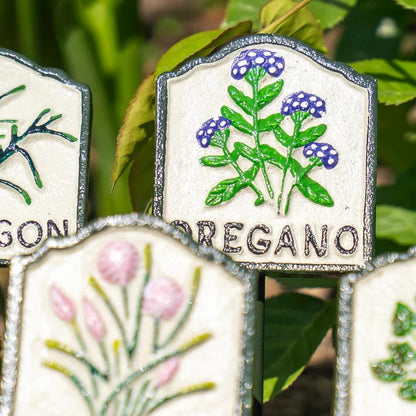 🔥Metal Herb Markers - Cast Iron Hand painted Vegetable / Salad / Flower Labels