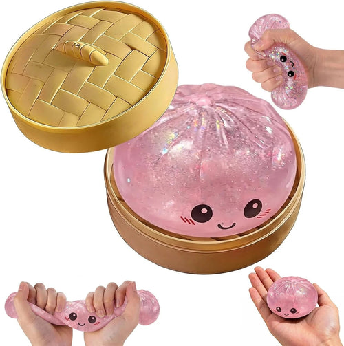 🥠The Original Glitter Dumpling Splat! - Premium Slow-Rising Stress Relief Squishy Toy
