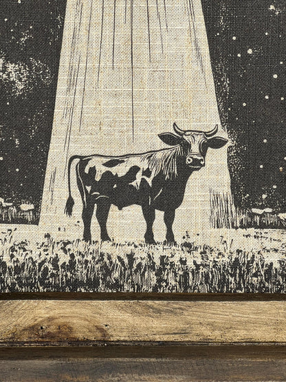 Vintage Cowboy Linen Print Wall Art