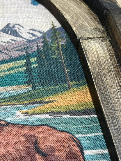 Lake of the Ozarks Wall Art | Missouri Travel Poster | Coastal Wall Decor | Lake Wall Art | Handmade Wood & Linen Wall Art