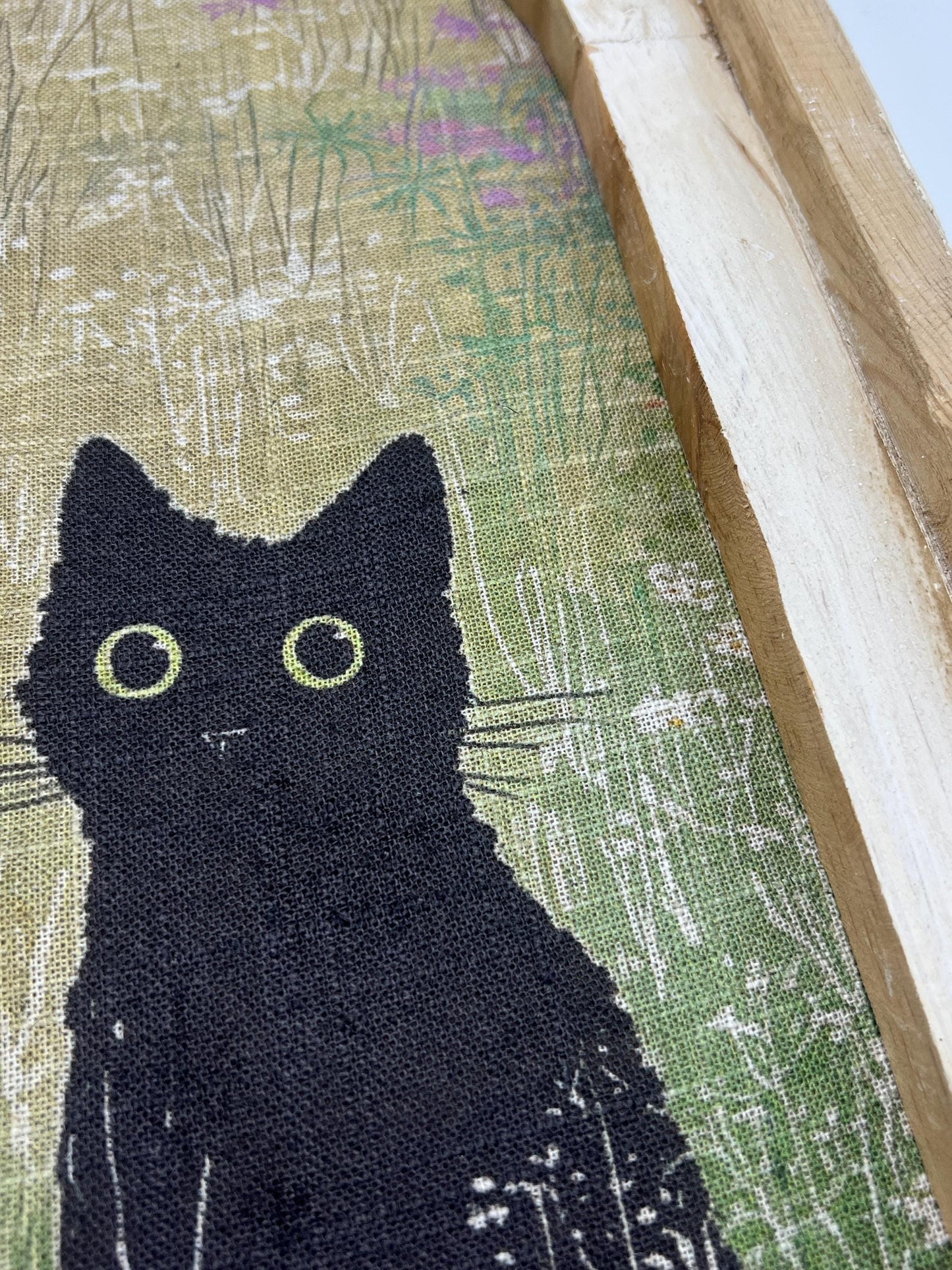 🐈‍⬛Eclectic Wall Art | Handmade Framed Cat Art |14" x 22"