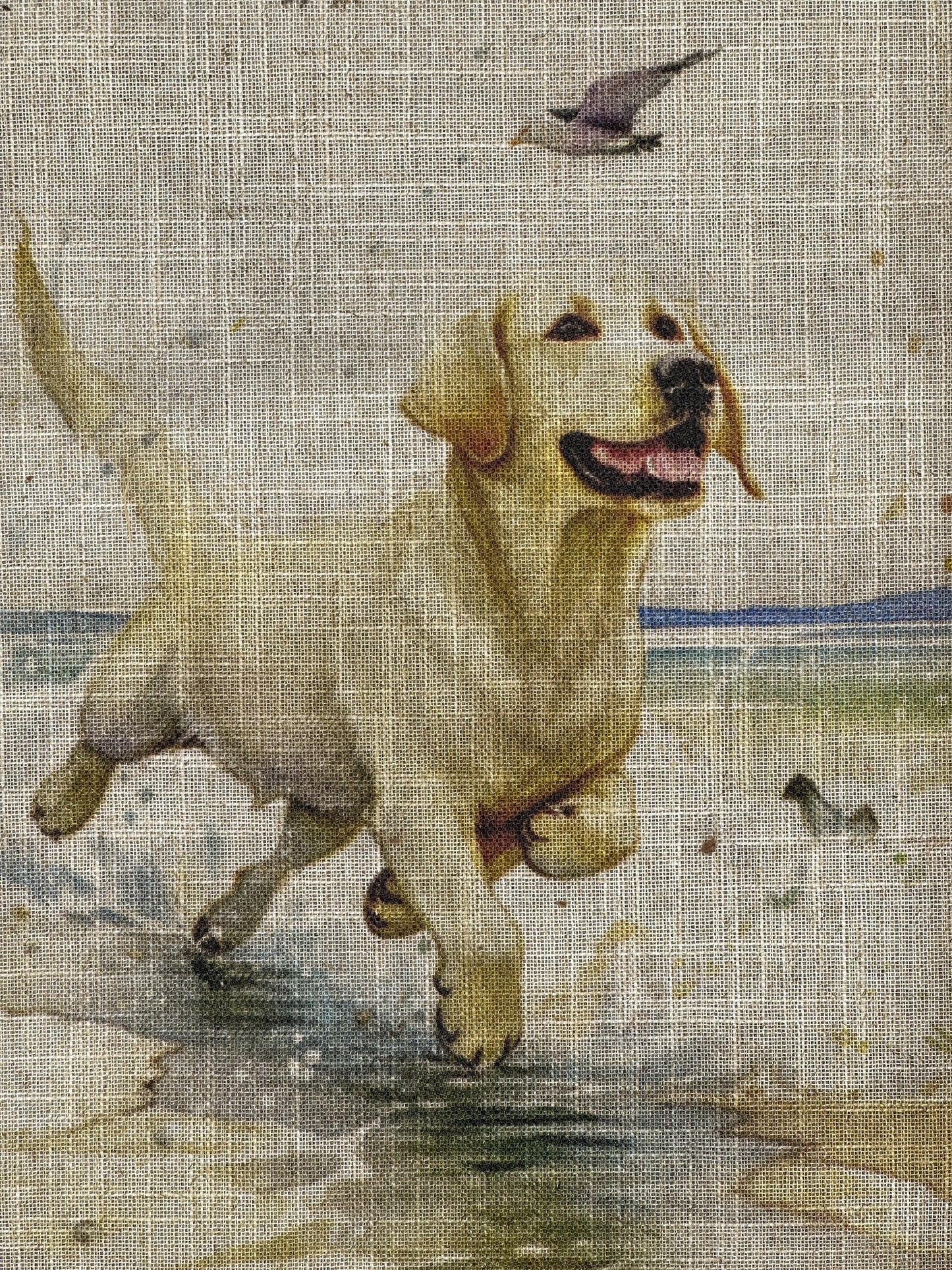 🐕Yellow Lab Framed Art Print | Watercolor Labrador Gift | Handmade Framed Dog Art | 14in *22in