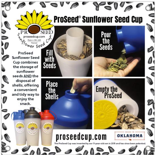 🌻Sunflower Seed Snack Cup – No Mess Seed & Shell Storage Cup - Made in America