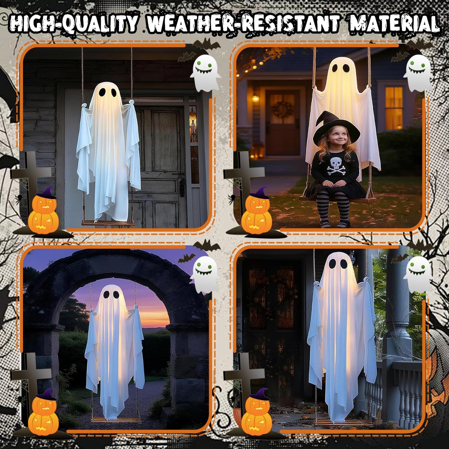 👻✨ 5FT LED GLOWING GHOST SWING