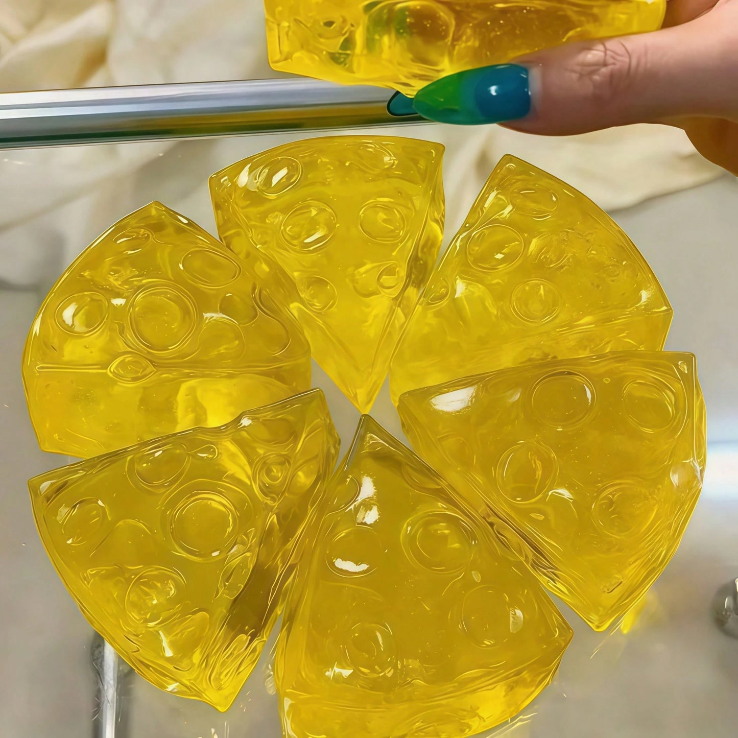 🧀The Original Honey Cheese Cube Splat! - Premium Slow-Rising Stress Relief Squishy Toy