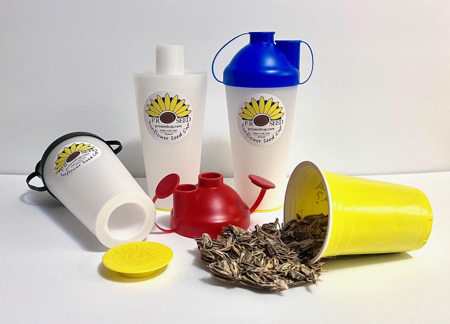 🌻Sunflower Seed Snack Cup – No Mess Seed & Shell Storage Cup - Made in America