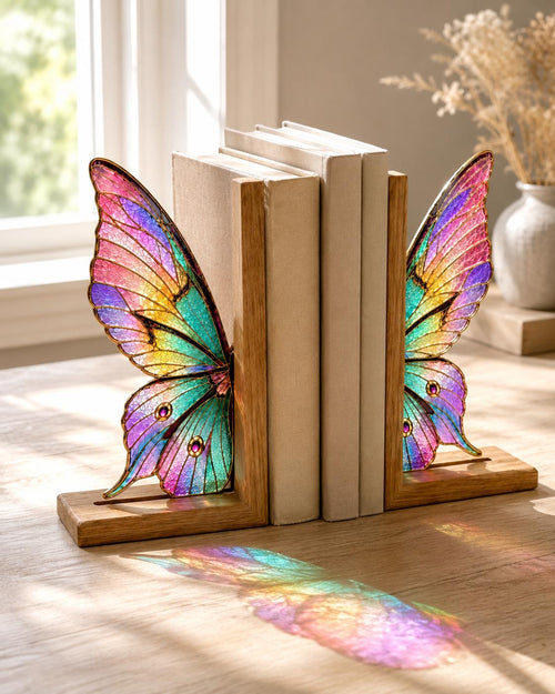 🦋Butterfly Stained Glass Bookends