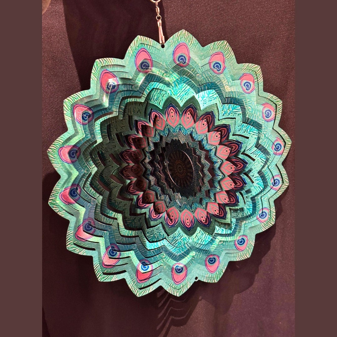 3D Mandala Kinetic Metal Wind Spinner