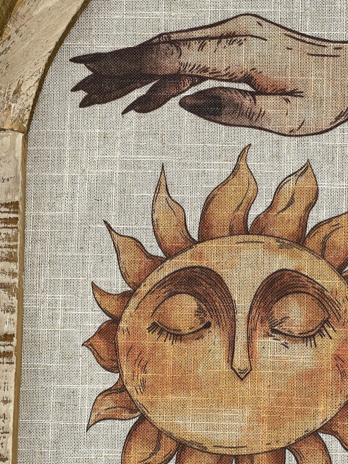 Sun Wall Art | 14" x 22" | Celestial Decor | Eclectic Wall Decor | Psychic | Mystic Hands | Zodiac