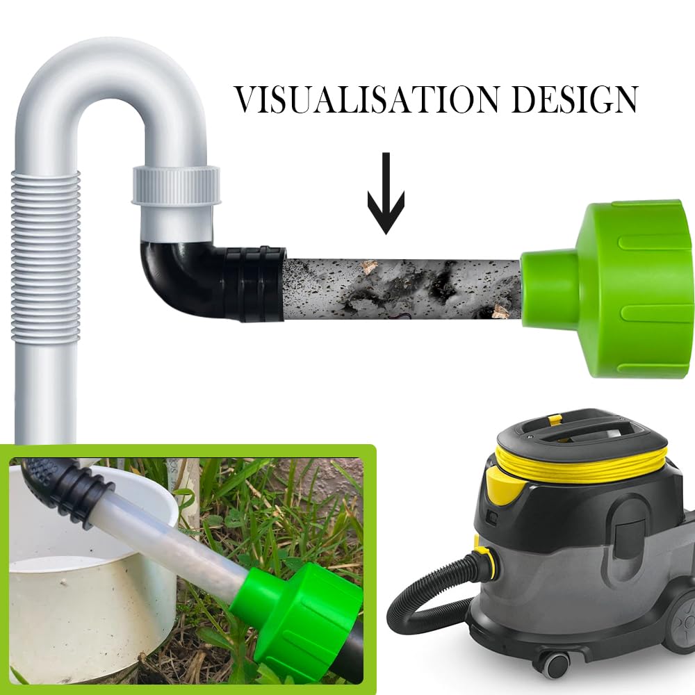 HVAC Drain Tool AC Drain Line Unclogger Vacuum Attachment A/C Condensate Drain Line Cleaner Adapter (1 Pack)