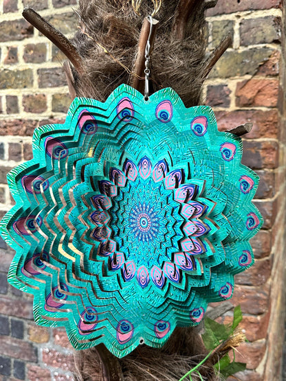 3D Mandala Kinetic Metal Wind Spinner