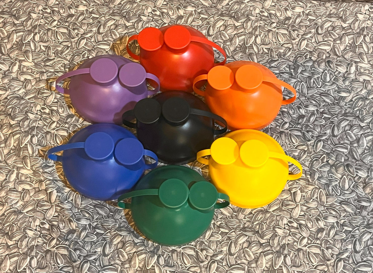 🌻Sunflower Seed Snack Cup – No Mess Seed & Shell Storage Cup - Made in America