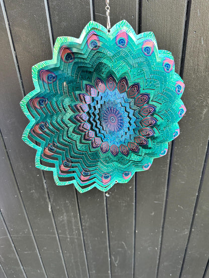 3D Mandala Kinetic Metal Wind Spinner