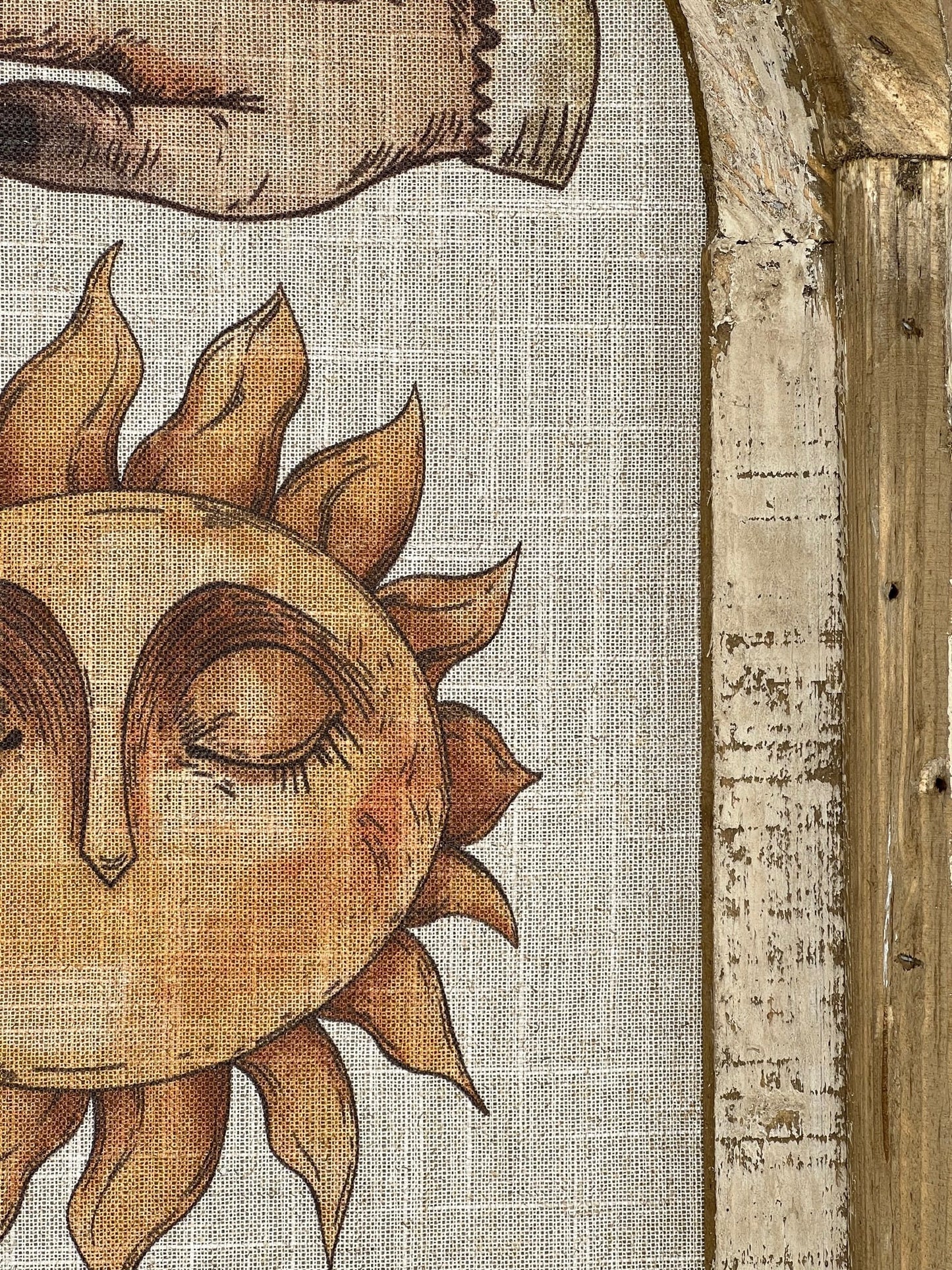 Sun Wall Art | 14" x 22" | Celestial Decor | Eclectic Wall Decor | Psychic | Mystic Hands | Zodiac