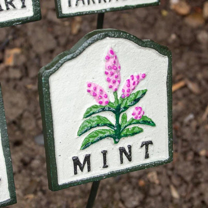 🔥Metal Herb Markers - Cast Iron Hand painted Vegetable / Salad / Flower Labels
