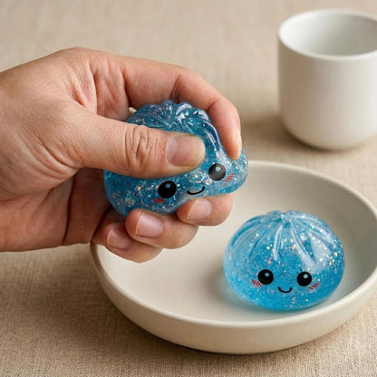 🥠The Original Glitter Dumpling Splat! - Premium Slow-Rising Stress Relief Squishy Toy