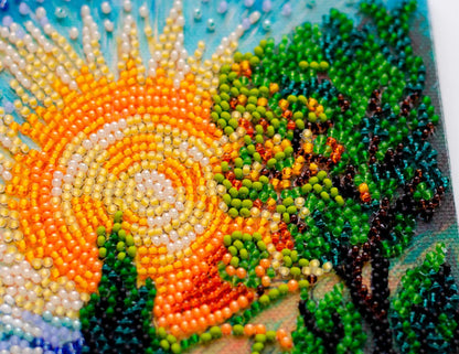 💫Lavender Field Bead Embroidery Kit| 3D Beaded Painting DIY Craft