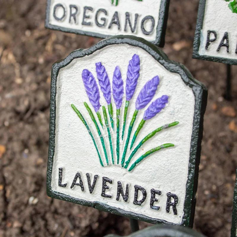 🔥Metal Herb Markers - Cast Iron Hand painted Vegetable / Salad / Flower Labels
