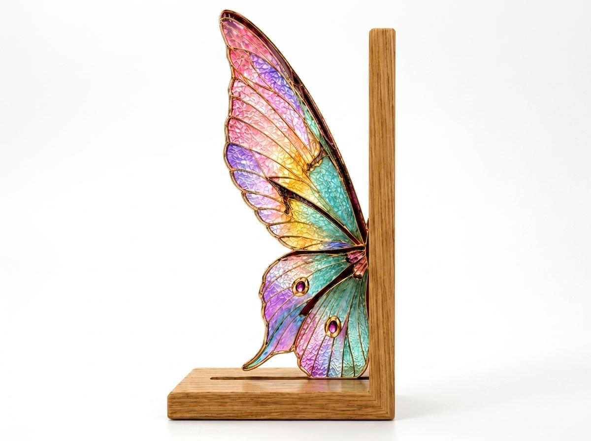 🦋Butterfly Stained Glass Bookends