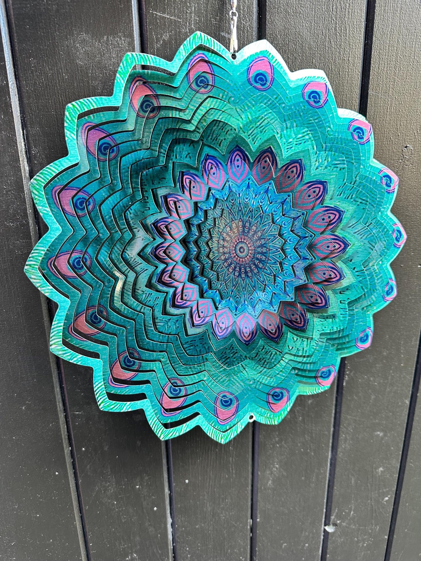 3D Mandala Kinetic Metal Wind Spinner