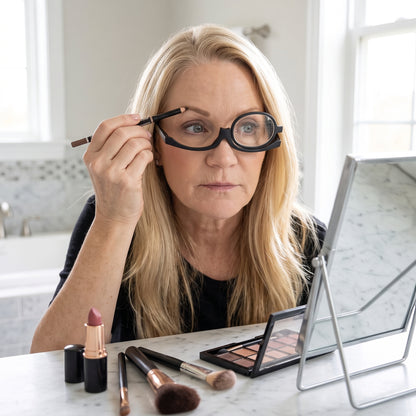 ✨ Flawless Makeup Glasses™ | Flip Lens Reading Glasses for Easy Makeup Application💄