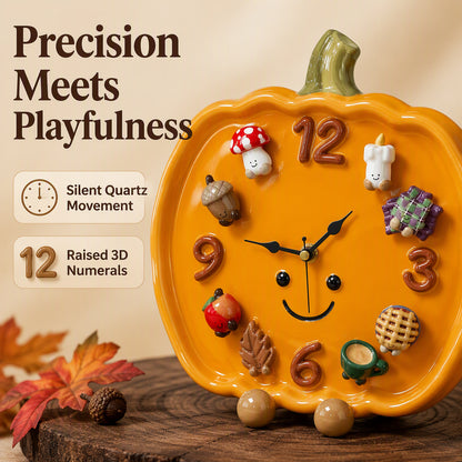 🎃 Pumpkin Smiley Wall Clock