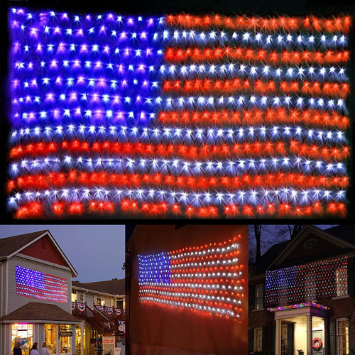 Holiday Special: Patriotic American Flag LED Net Lights