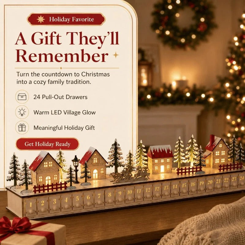 🔥Christmas Sale🎁Home Reflections Christmas Village Advent Calendar
