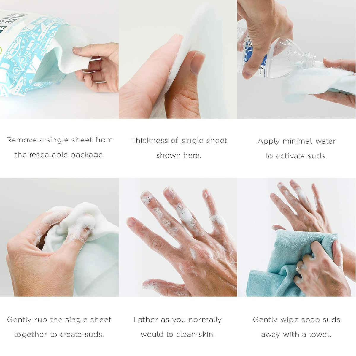 Disposable Rinse-Free Bathing Wipes🧼