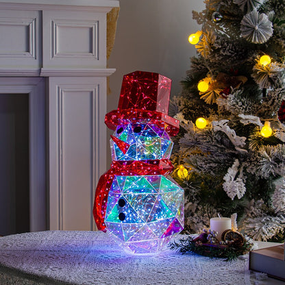 🔥Christmas Sale🎁Christmas LED Light-up Iridescent Snowman RGB Holographic In/Outdoor Figure