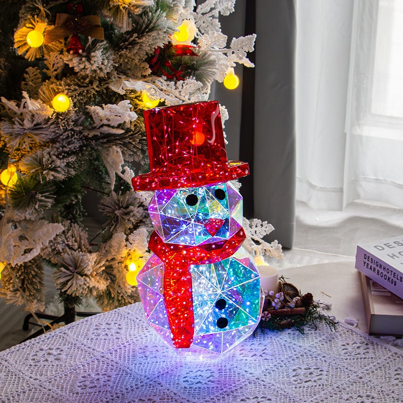 🔥Christmas Sale🎁Christmas LED Light-up Iridescent Snowman RGB Holographic In/Outdoor Figure