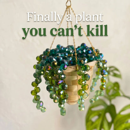 🔥Christmas Sale🎁Woven Basket Beaded Plant DIY Suncatcher Kits - Longer Strands