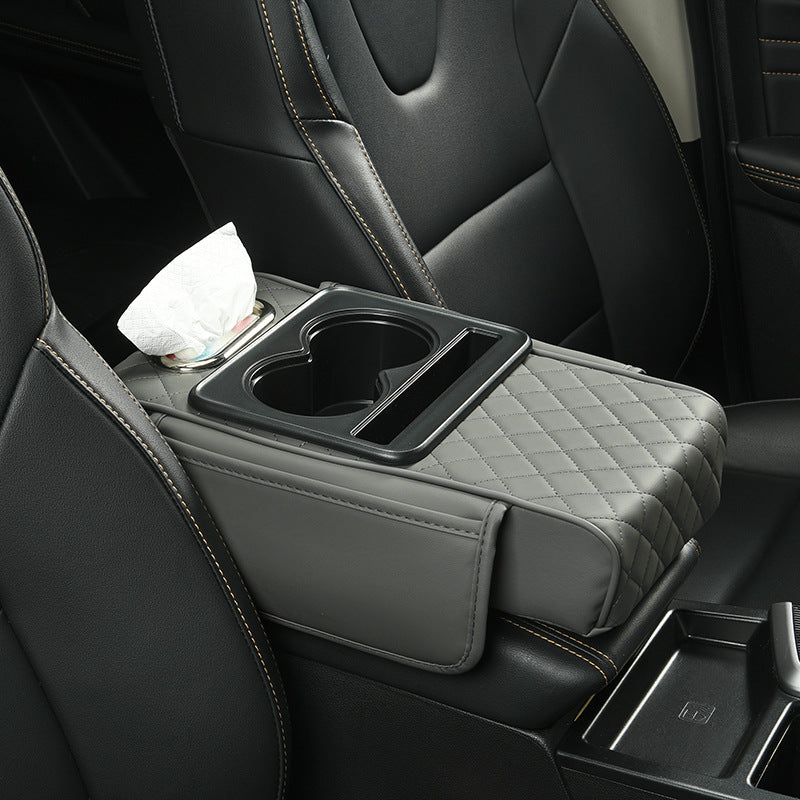 🚘Multifunctional PU Leather Car Armrest Box Mat