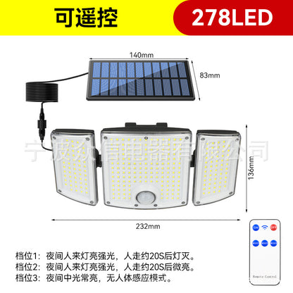 Smart Sensor Solar Outdoor Courtyard Wall Light