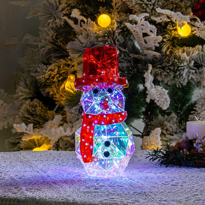 🔥Christmas Sale🎁Christmas LED Light-up Iridescent Snowman RGB Holographic In/Outdoor Figure