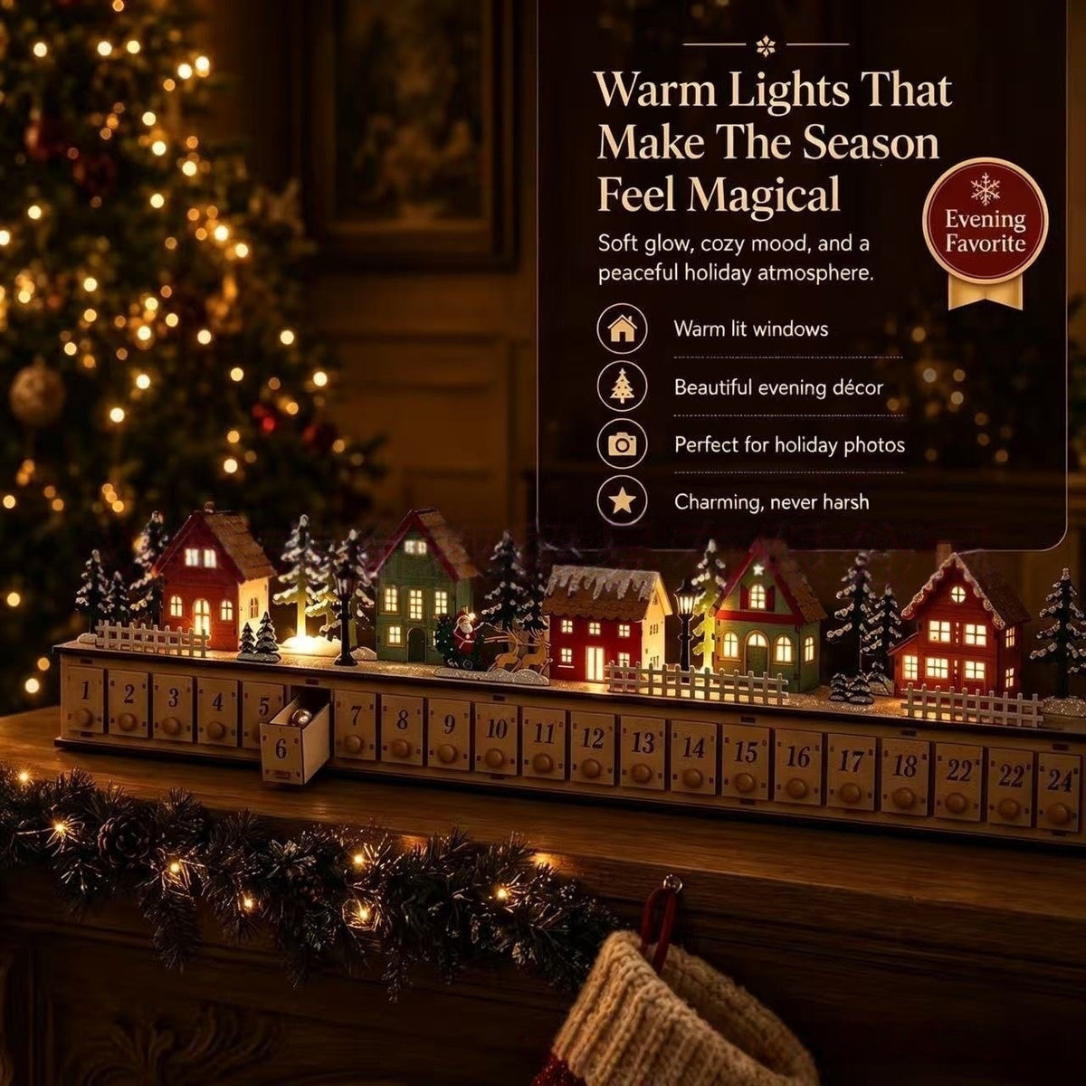 🔥Christmas Sale🎁Home Reflections Christmas Village Advent Calendar