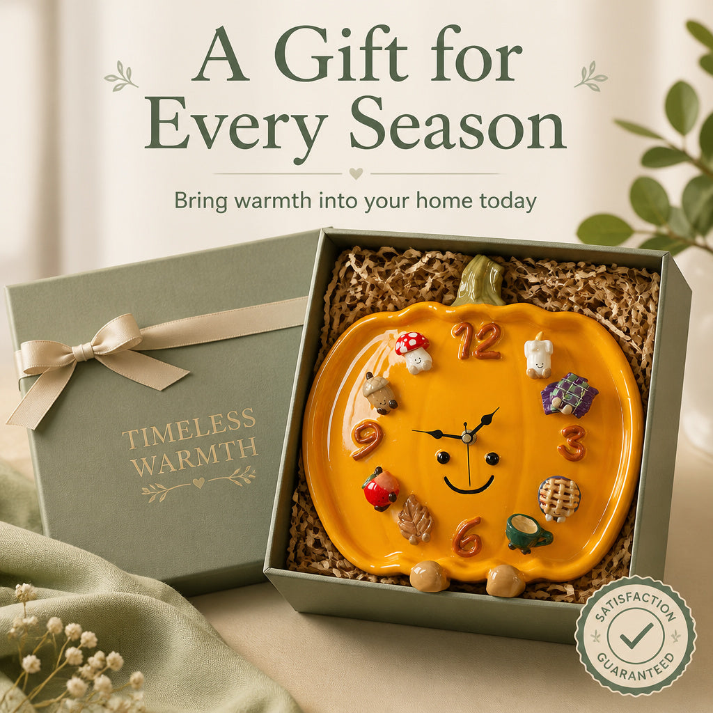 🎃 Pumpkin Smiley Wall Clock