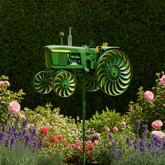 🚜 Limited-Time Sale – Earl's Handmade Tractor Wind Spinner – Flat Iron Construction