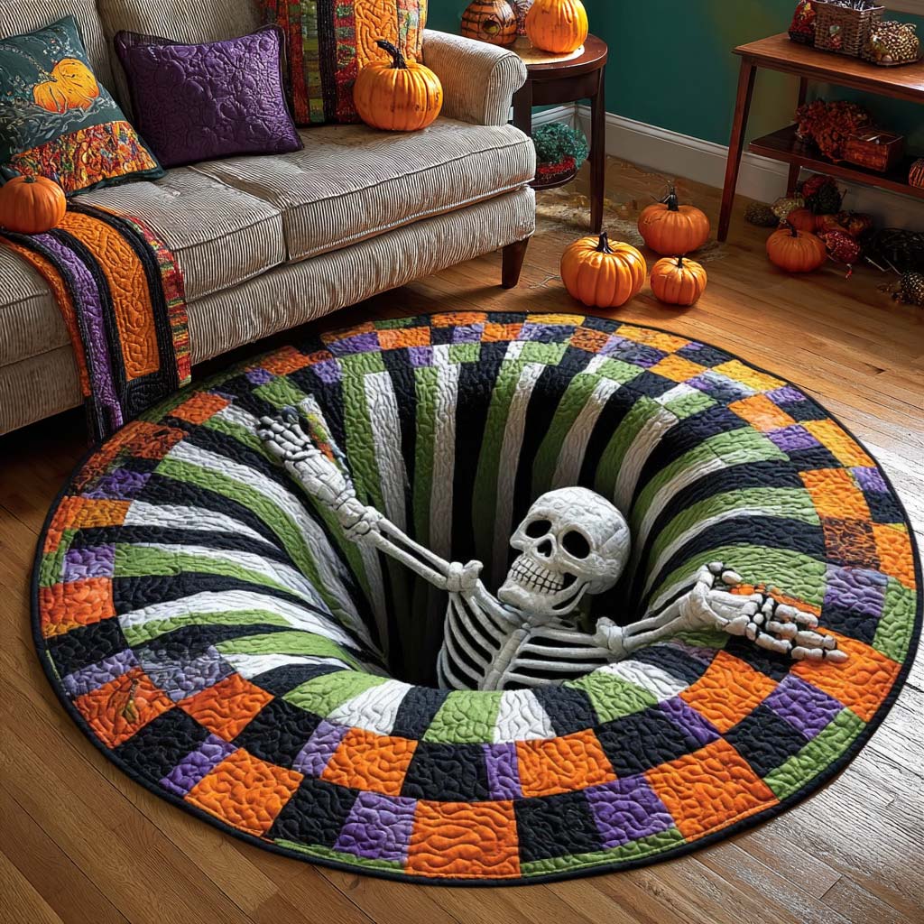 💀🕳️ HALLOWEEN OPTICAL ILLUSION RUG