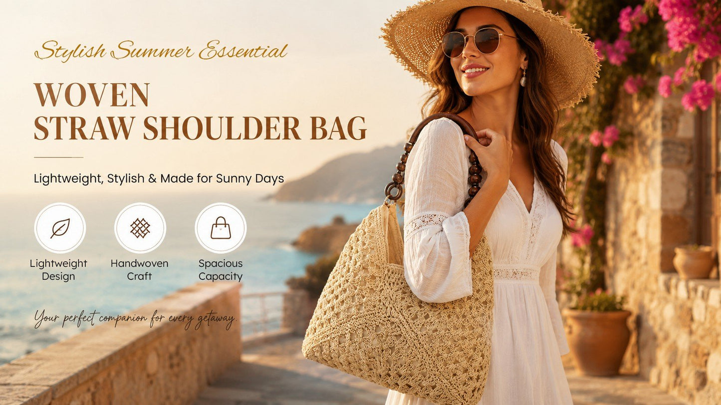 🔥Woven Straw Shoulder Bag