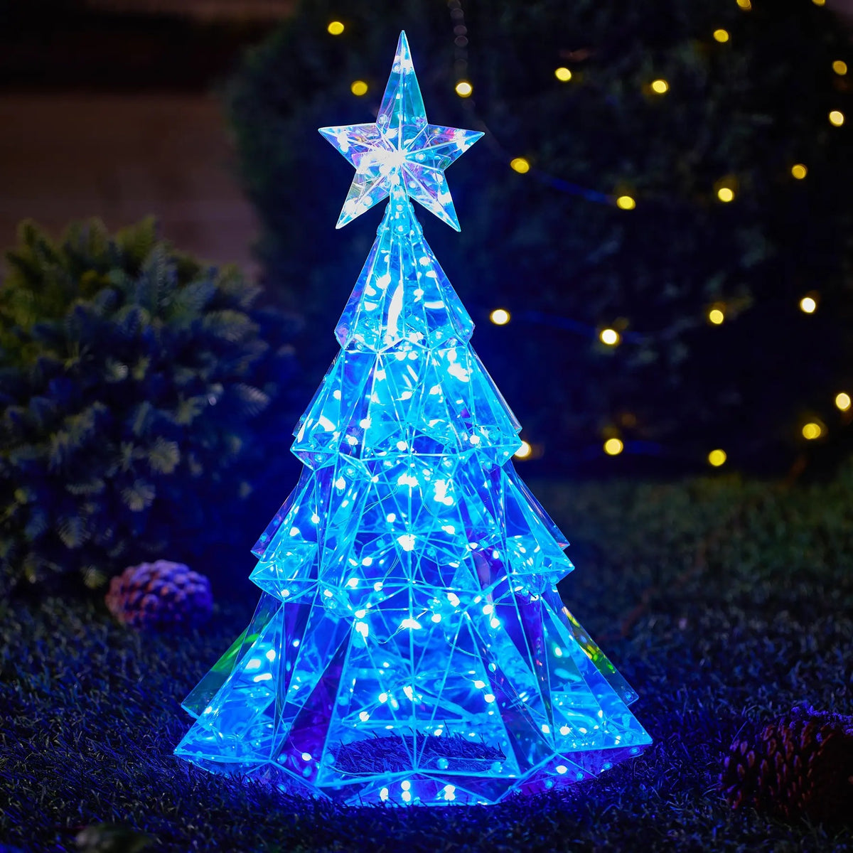 🔥Christmas Sale🎁Christmas LED Light-up Iridescent Snowman RGB Holographic In/Outdoor Figure