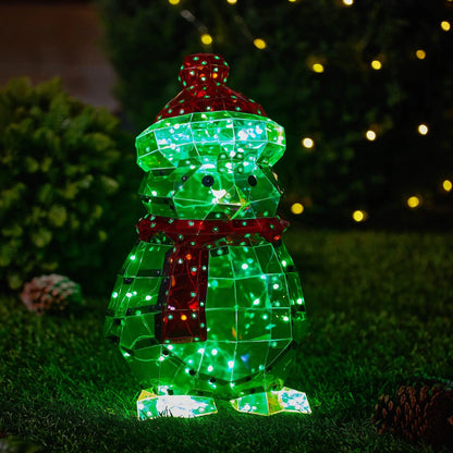 🔥Christmas Sale🎁Christmas LED Light-up Iridescent Snowman RGB Holographic In/Outdoor Figure