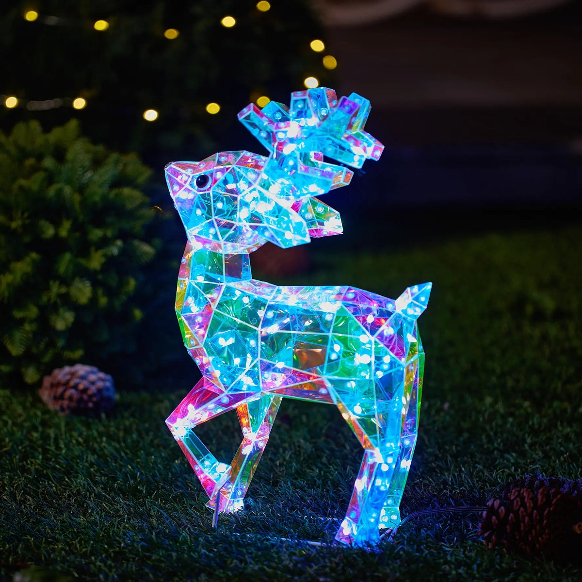 🔥Christmas Sale🎁Christmas LED Light-up Iridescent Snowman RGB Holographic In/Outdoor Figure