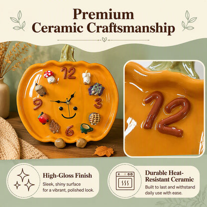 🎃 Pumpkin Smiley Wall Clock