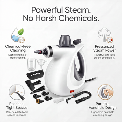 💨Powerful Steam Cleaner for Grease, Grime & Hard-to-Reach Spaces