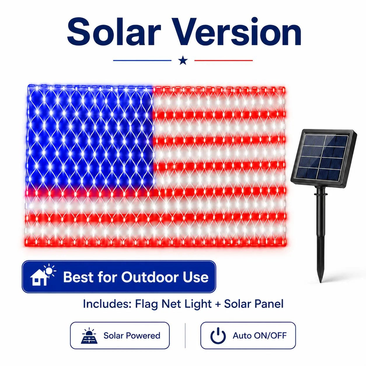 🇺🇸Super Bright American Flag Net Lights for Patriotic Holiday Decor