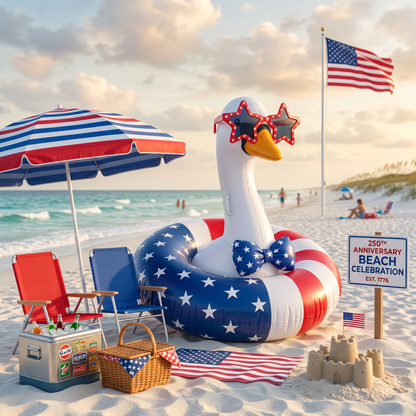 🦢America's Favorite Porch Goose Outfit – Complete 4th of July Beach Party Look🇺🇸