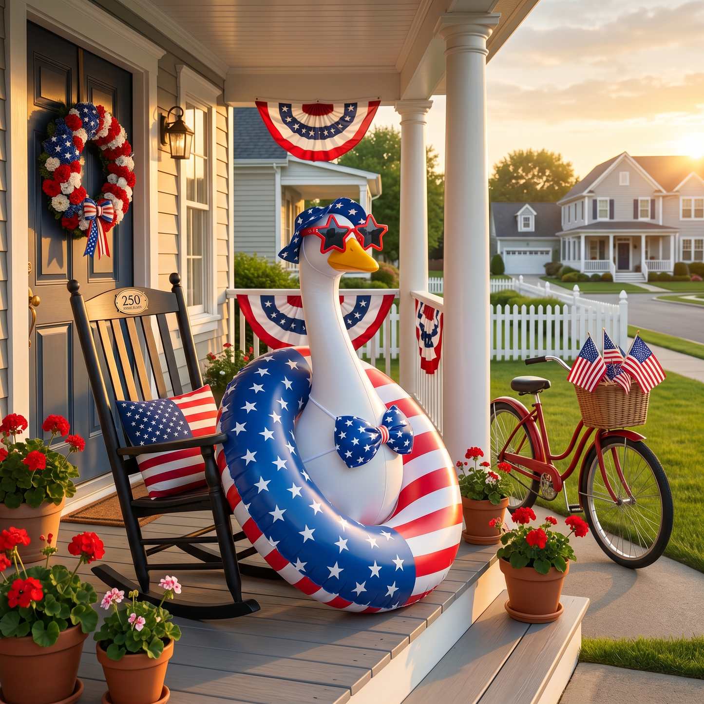 🦢America's Favorite Porch Goose Outfit – Complete 4th of July Beach Party Look🇺🇸